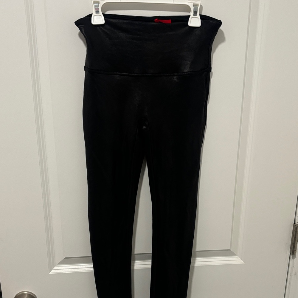 SPANX Shiny Black Leggings